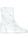 Maison Margiela 60mm Tabi Bianchetto Leather Boots In Weiss