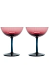 La Doublej Set Of 2 Champagne Cups In Violett