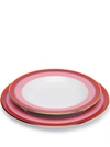 La Doublej Set Of 2 Soup And Dinner Plates In Rosa