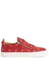 Giuseppe Zanotti Frankie Low-top Sneakers In Rot