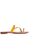Giuseppe Zanotti Hillary Ring Slides In Orange