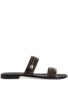 Giuseppe Zanotti Brad Zip-detail Sandals In Braun