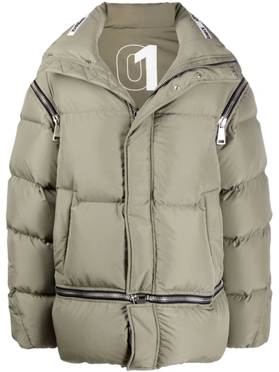 Khrisjoy High-neck Zip-detail Padded Jacket In Grün