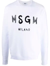 MSGM LOGO-PRINT COTTON SWEATSHIRT