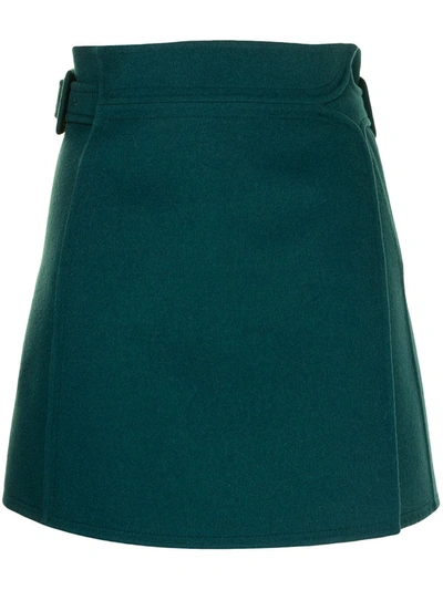 Ports 1961 High-waisted Wrap Miniskirt In Grün