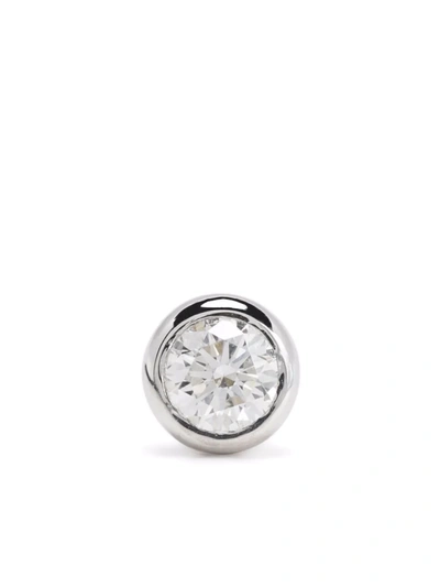 Courbet 18kt Recycled White Gold Origine Laboratory-grown Diamond Stud Single Earring In Silver