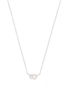 Courbet 18kt Recycled White Gold Celeste Laboratory-grown Diamond Small Pendant Necklace In Silber