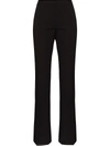 Frame Le High Flared Trousers In Schwarz