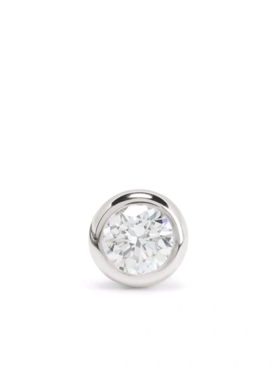 COURBET 18KT RECYCLED WHITE GOLD ORIGINE LABORATORY-GROWN DIAMOND STUD SINGLE EARRING