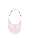 Coperni Ring Swipe Leather Shoulder Bag In Light Pink