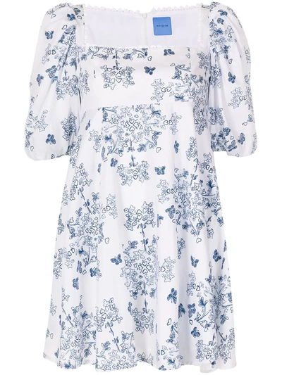 Macgraw Vienna Porcelain Print Dress In Blau