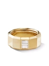 David Yurman 18kt Yellow Gold Faceted Diamond Ring In Gold