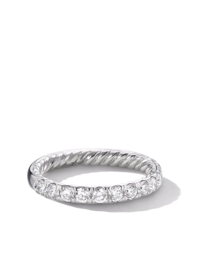 David Yurman Eden Partway Band Ring In Platinum