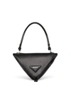 Prada Padded Nappa Leather Top-handle Bag In Schwarz
