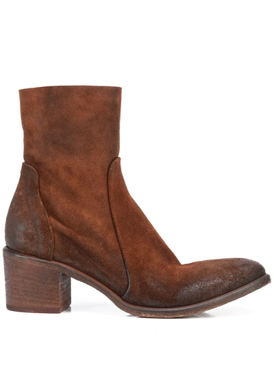 Madison.maison Suede Ankle Boots In Tan