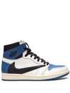 Jordan X Travis Scott Air  1 High Og Sp Sneakers In White