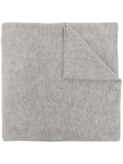N•peal Gauzy Small Cashmere Scarf In Grau