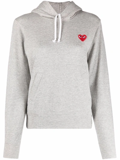 COMME DES GARÇONS PLAY PATCH-DETAIL HOODIE