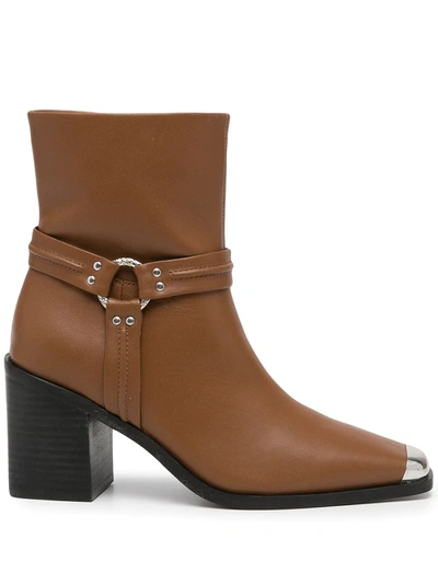 Senso Hunny Metal Toecap Boots In Braun