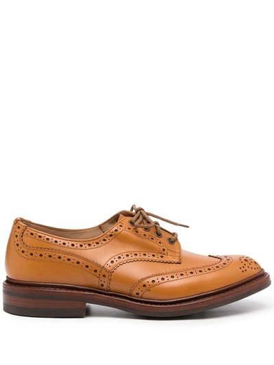 Tricker's Perforated-design Loafers In Brown