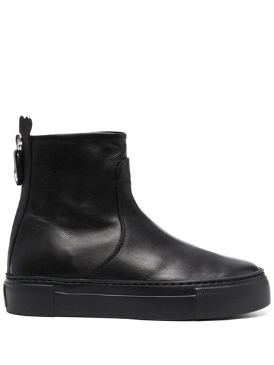 Agl Attilio Giusti Leombruni Meghan Platform Sneaker Bootie In Schwarz