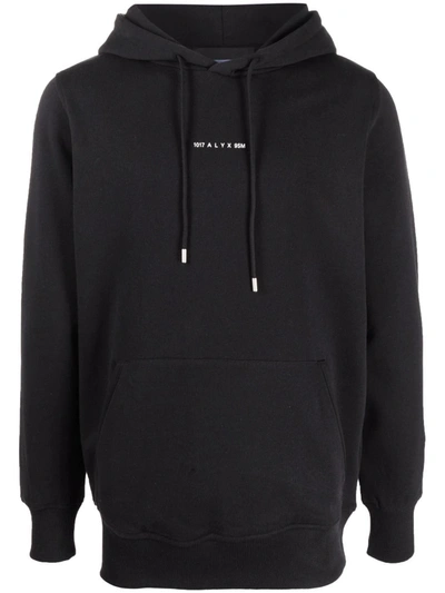 Alyx Logo-print Pullover Hoodie In Nero