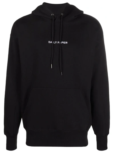 Daily Paper Remulti Logo-print Cotton-jersey Hoody In Black