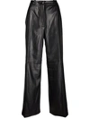 Loulou Studio Noro Leather Wide-leg Pants In Black