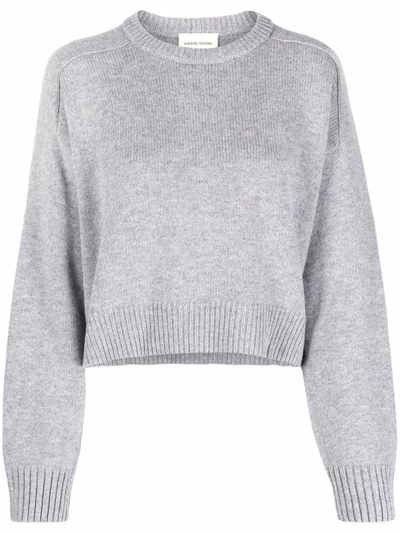 LOULOU STUDIO RIBBED-TRIM CROPPED JUMPER