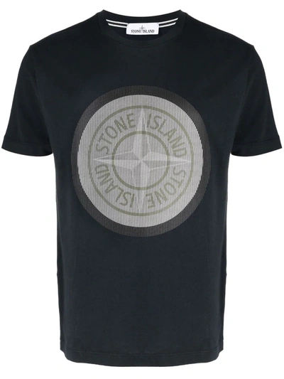 Stone Island Logo-print Cotton T-shirt In Schwarz