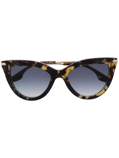 Victoria Beckham Vb621s Cat Eye Frame Sunglasses In Braun