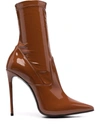 Le Silla Eva 120mm Ankle Boots In Braun