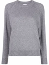 Barrie Long-sleeved Cashmere Pullover In Grau