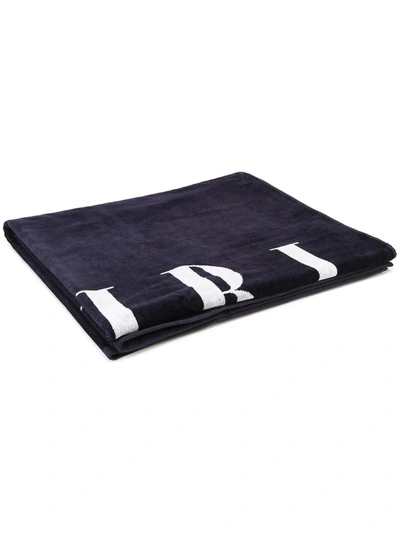 Amiri Logo-print Beach Towel In Black