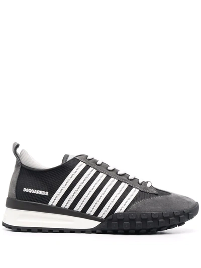 Dsquared2 Round-toe Lace-up Trainers In Schwarz