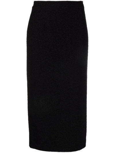 Alessandra Rich High-waisted Pencil Skirt In Black