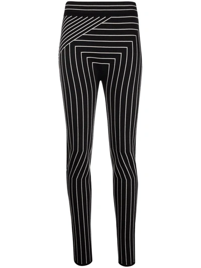 Rick Owens Geometric Print Trousers In White/black