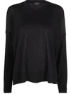 Roberto Collina Round Neck Jumper In Schwarz