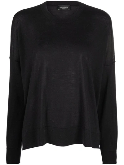 Roberto Collina Round Neck Jumper In Schwarz
