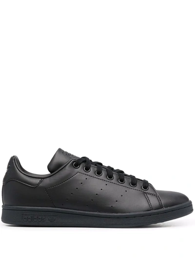 Adidas Originals Leather Low-top Sneakers In Black/black/black