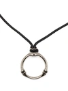 Takahiromiyashita The Soloist Circular-pendant Rope-detail Necklace In Silber