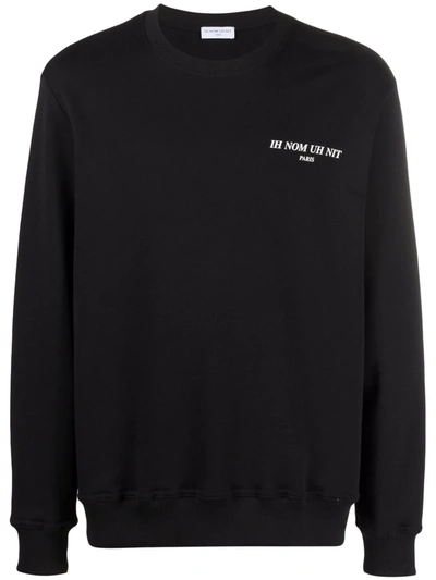 Ih Nom Uh Nit Crewneck Sweatshirt With Big Back Print In Black