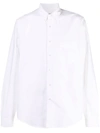 Aspesi Popeline Sedici Shirt With Breast-pocket In Weiss