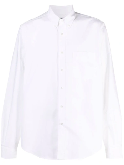 Aspesi Button-down Long-sleeve Shirt In Weiss