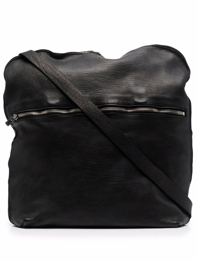 Guidi Large Messenger Bag In Schwarz