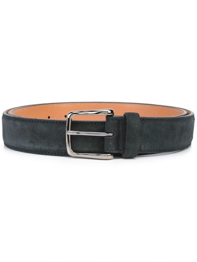 Tod's Leather Buckle Belt In Blau