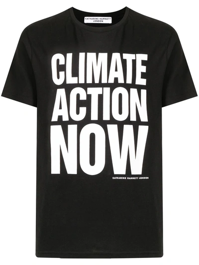 Katharine Hamnett Climate Action Now T-shirt In Schwarz