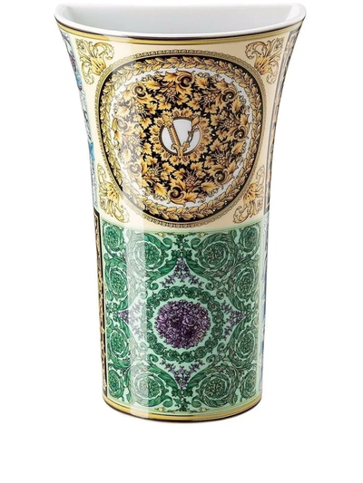 Versace Barocco Mosaic Vase (26cm) In Grün