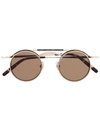 Matsuda Round-frame Gold-tone And Tortoiseshell Acetate Sunglasses In Gold