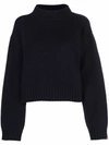 Extreme Cashmere High-neck Sweatshirt In Blau